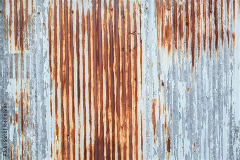 rust on sheet metal walls